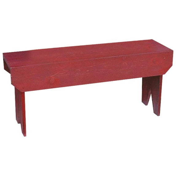 Sawdust City 3 ft. Simple Wood Bench- Antique Cottage