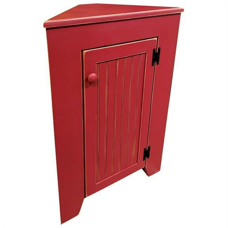 Red shop corner cabinet