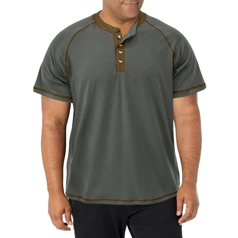 Big and tall henley short sleeve sale