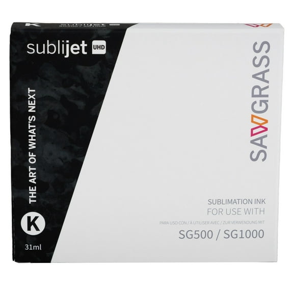 Sawgrass SubliJet UHD Sublimation Ink Cartridge for SG500 & SG1000 Printers (31mL 1-Pack – Black)