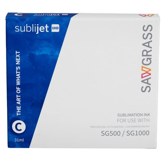 Sawgrass SubliJet UHD Sublimation Ink Cartridge for SG500 & SG1000 Sublimation Printers (31mL 1-Pack – Cyan)