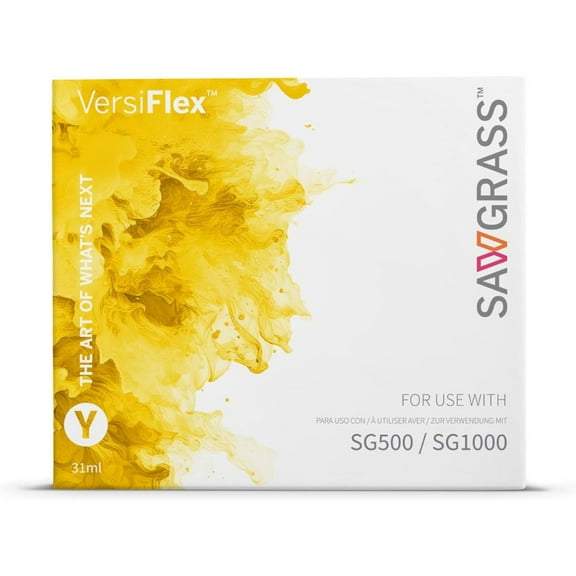 Sawgrass VersiFlex 70910 Ink Yellow - for VersiFlex Printer Only - Soft-Touch Infusible Ink for Professional Results on Fabric & Wood - Clean, Sharp Transfers - Decor, Gifts, T Shirts, Hats