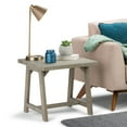 thumbnail image 1 of Sawhorse 22" W SOLID WOOD Modern Industrial End Side Table in Distressed Gray, 1 of 10