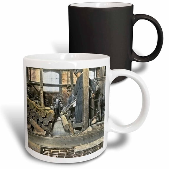 3drose, Sawmill Workers Victor Animatograph Co. 3, 11oz Magic Transforming Mug