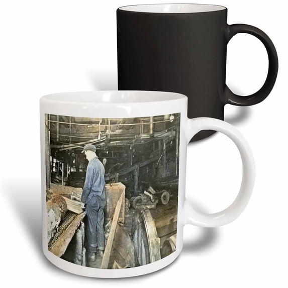 3drose, Sawmill Workers Victor Animatograph Co. 4, 11oz Magic Transforming Mug