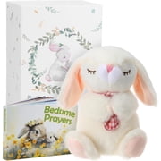 Sawnfay Baptism Gifts for Girls and Newborn Baby, Christening Gifts Set, 7" Praying Bunny Plush Toy and Bedtime Blessing Book in Keepsake Gift Box, Ideal Easter Gifts for Kids