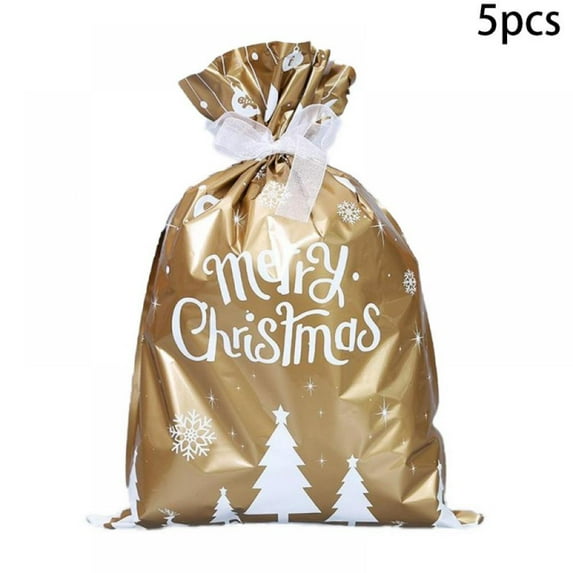 Sawpy Christmas Santa Sacks Xmas Drawstring Gift Bag, Reusable Extra Large Drawstring Xmas Gift Bags - Santa Stocking Gift Sack Storage Size
