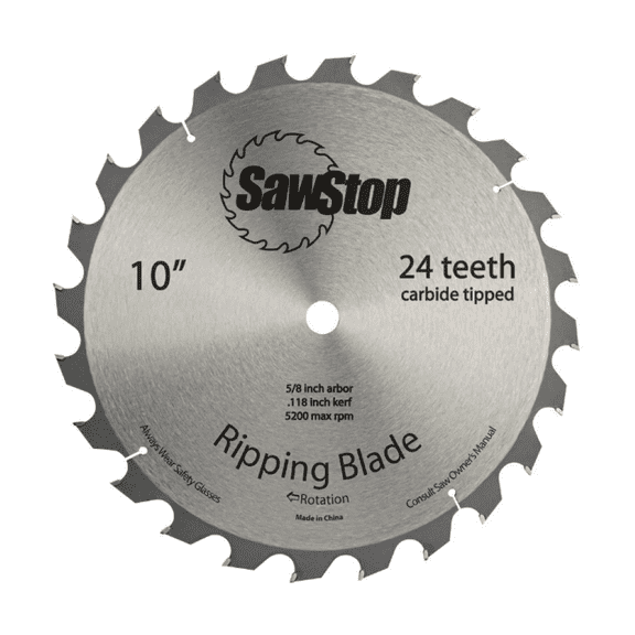 Sawstop 24 Tooth Ripping Table Saw Blade