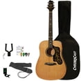 thumbnail image 1 of Sawtooth Acoustic Guitar Beginner with Custom Pickguard Design Bundle, Includes Tuner, Bag, Wall Hanger, Strap, Picks and Hundreds of Lessons, 1 of 11