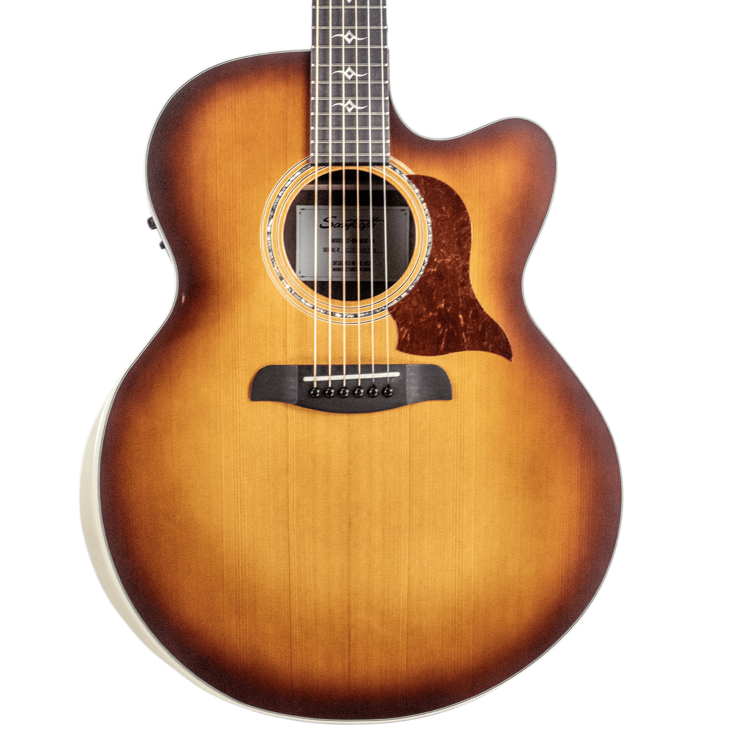 Sawtooth Acoustic Guitar – Jumbo Cutaway 24 Fret Acoustic Electric Guitar with Red Cedar Top and Australian Blackwood Back and Sides