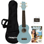 Sawtooth Basswood Soprano Ukulele, Daphne Blue, w/ Nylon Bag, Pitch Pipe & Quick Start Guide