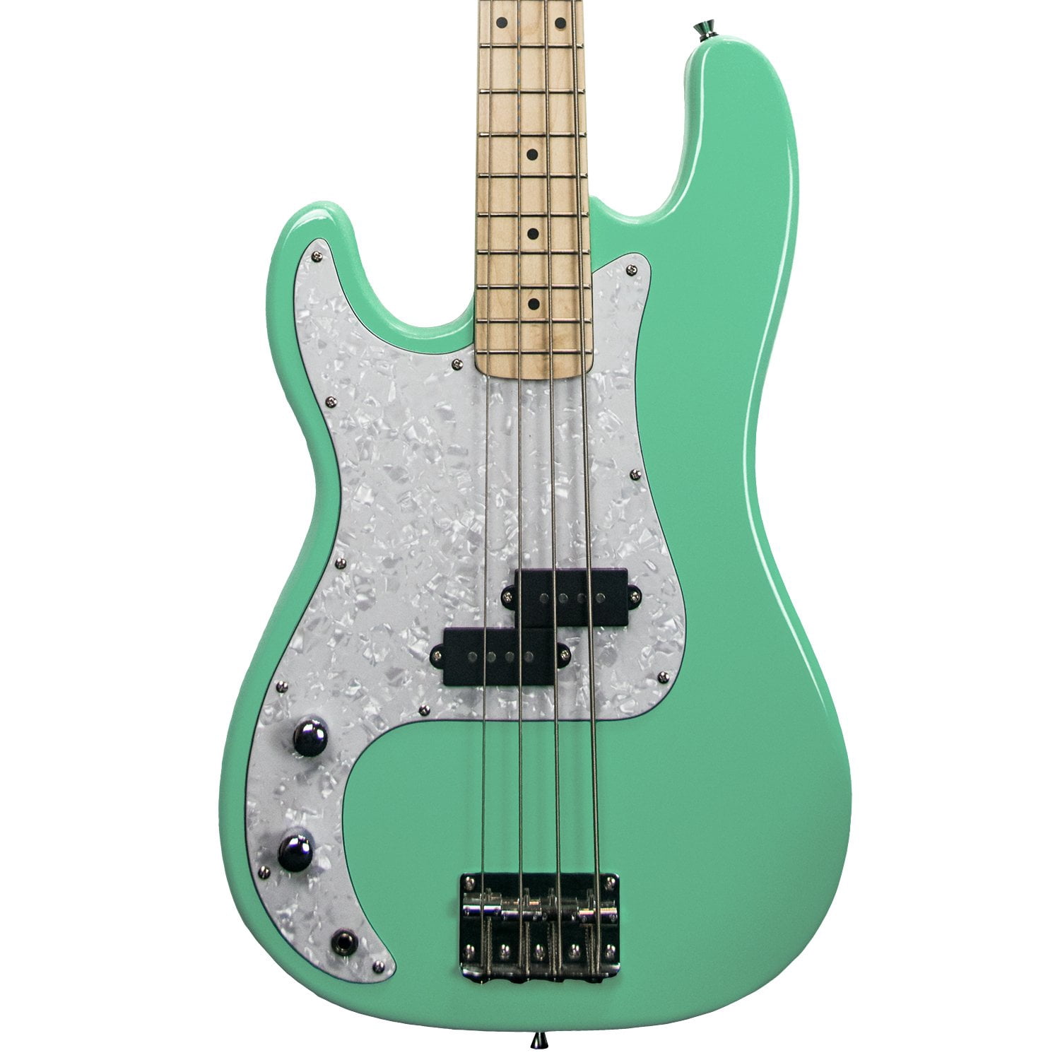 Sawtooth EP Series Left-Handed Electric Bass Guitar, Surf Green w ...