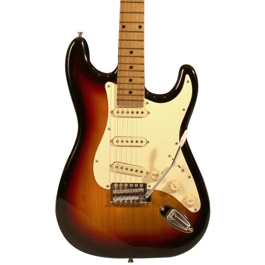 Yellow cheap sunburst guitar