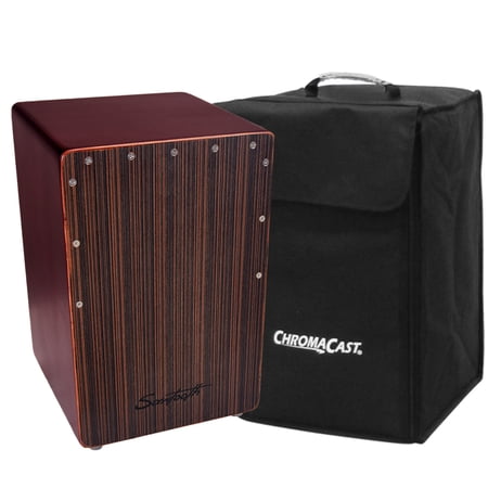 Sawtooth Ebony Cajon, Compact Size with Carry Bag