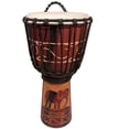 thumbnail image 1 of Sawtooth Harmony Series 12" Hand-Carved Elephant Design Rope Djembe, 1 of 3