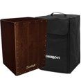 thumbnail image 1 of Sawtooth Harmony Series Hand-Stained Spirit Design Satin Black Large Size Cajon with Carry Bag, 1 of 10