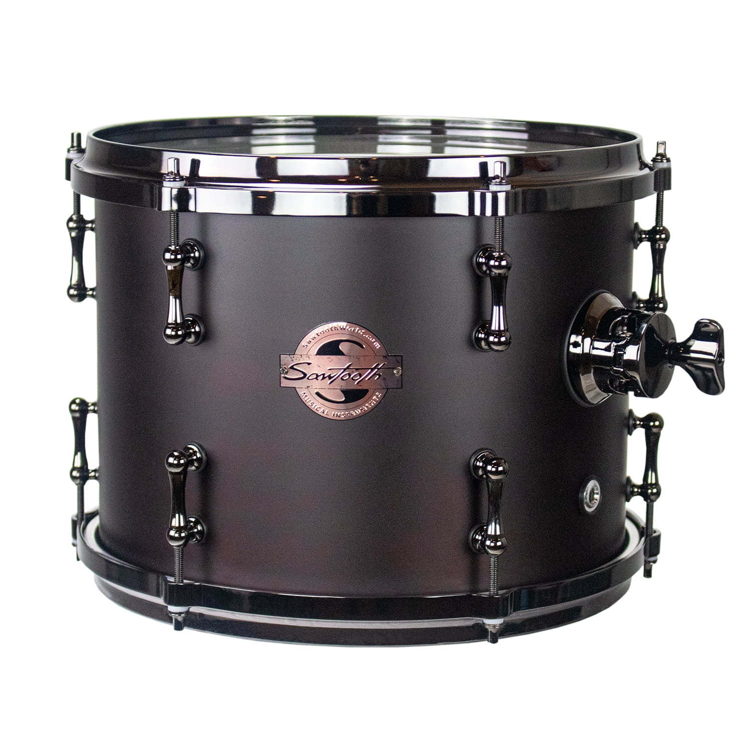 Sawtooth Hickory Series Tom Drum 12" x 9", Satin Dark Chocolate
