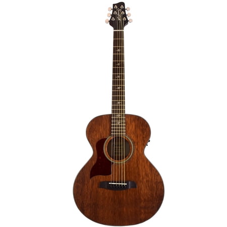 Sawtooth Mahogany Series Left-Handed Solid Mahogany Top Acoustic-Electric Mini Jumbo Guitar