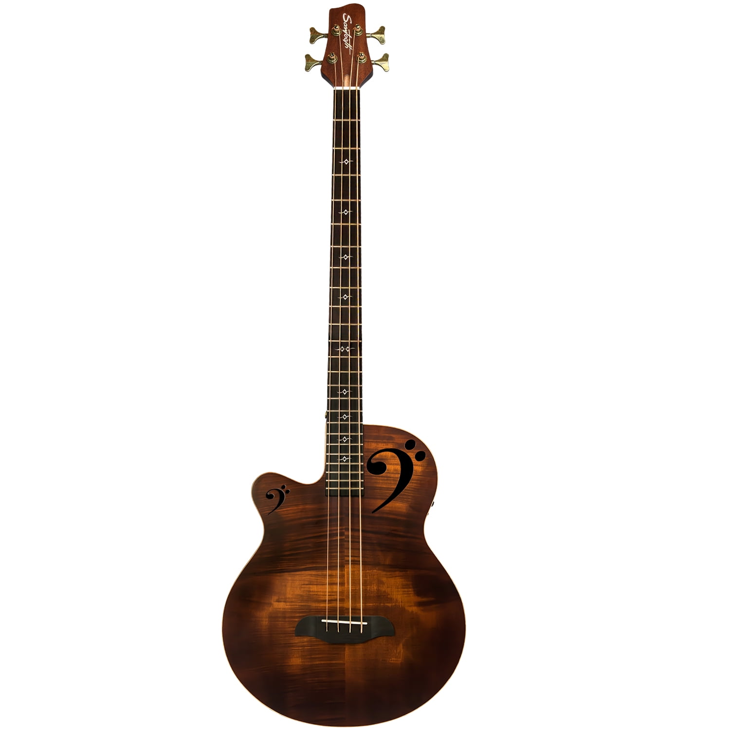 Sawtooth Rudy Sarzo Signature Left-Handed Acoustic-Electric Bass Guitar