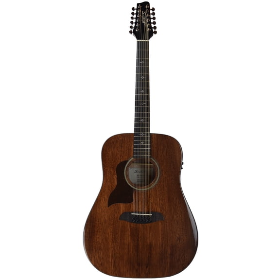 Sawtooth Series Left-Handed 12-String Solid Mahogany Top Acoustic-Electric Dreadnought Guitar
