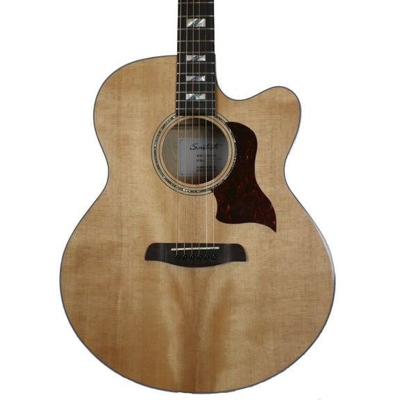 Sawtooth Spruce Jumbo Cutaway Acoustic-Electric Guitar with Flame Maple Back and Sides