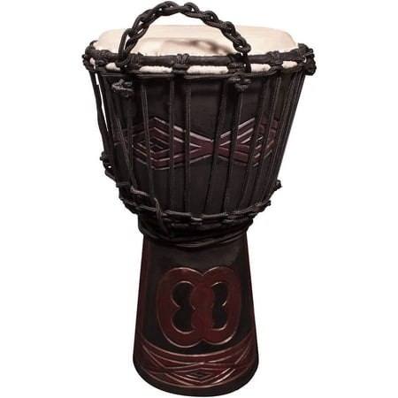 Sawtooth Tribe Series 8" Hand-Carved Unity Design Rope Djembe