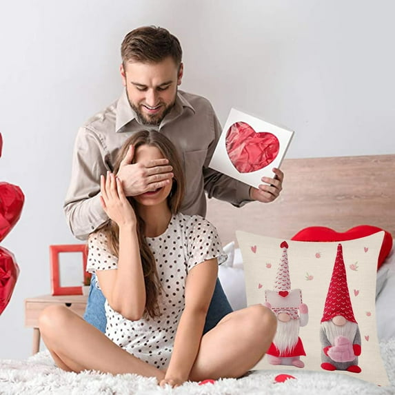Sawvnm 1PC Home Valentine's Day Pillowcase Decorative Pillow Case Creative Pillow Case Great Gifts for Less