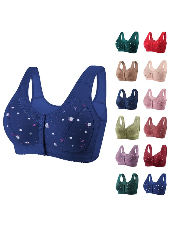 Front Closure Bras,Comfortable Bra for Seniors, Uniquely Designed Daisy Bra for Women