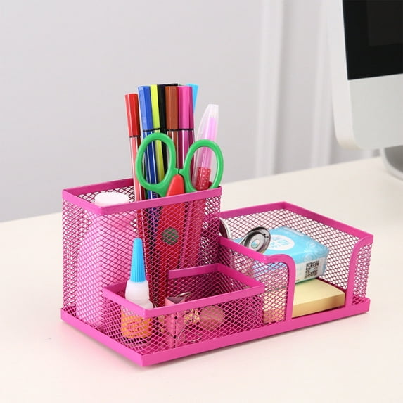 Sawvnm Pen Mesh Pencil Metal Pencil Holders Pen Organizer For Desk Office Pencil Holders on Clearance