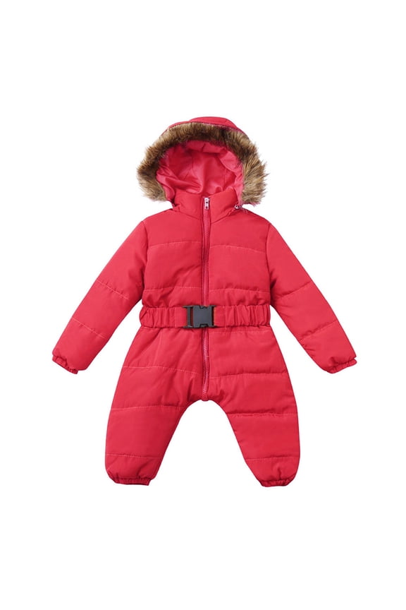 Toddler Snowsuits for 12-18 Months Infant Baby Boy Girl Romper Jacket Hooded Jumpsuit Warm Coat Outerwear Winter Snow Suits for Girls