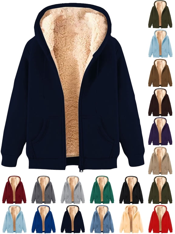 Winter Long Coats for Women Fall Fleece Lined fluffy Pullover Puffer Jacket ropa invierno mujer Winter Essentials for Women