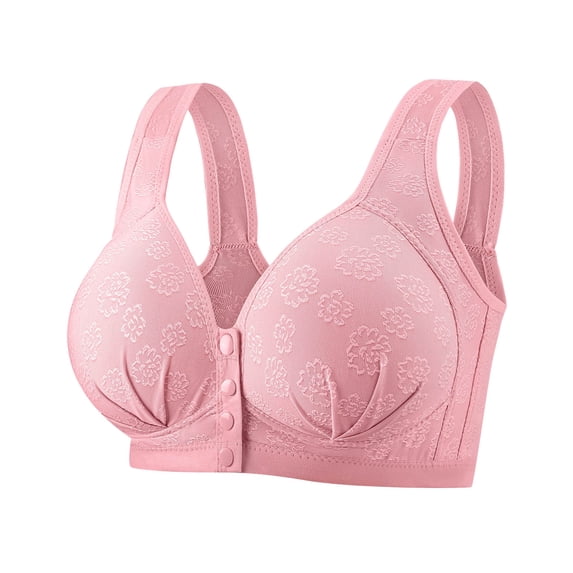 Sawvnm Women Bras Women's Fashion Wireless Push-Up Three Buckle Breathable Bralette Large Cup Daily Wear