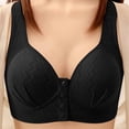 thumbnail image 1 of Sawvnm Women Bras Women's Fashionable Underwire-free Gathering Front Button-up Breathable Bra Large Cup Daily Bra, 1 of 7