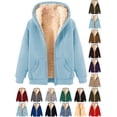 thumbnail image 1 of Sawvnm Zip Up Hoodie Fashion Men's Long Sleeve Hooded Solid Coat Zipper Sweatshirt Drawstring Coat for Men, 1 of 4