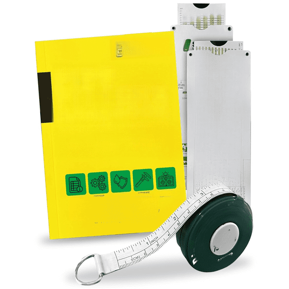 Sawyer MFG Company - The Tech Pack: Pipefitter's Bundle - Pipefitter's Handbook, Compact Pipe Tape & Slide Rule Tool for Accurate Pipe Measurements, Welding Specs & Fitting Dimensions$$Tools