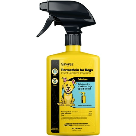 Sawyer Products SP624 Permethrin, Permethrin for Dogs Insect Repellent Treatment, Trigger Spray, 24-Ounce