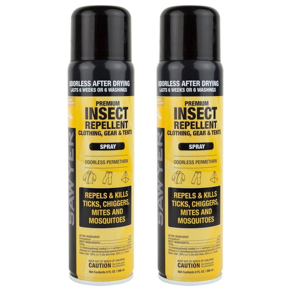 Sawyer Products SP6022 Premium Insect Repellent Clothing, Gear & Tents Convenient Spray - 9 oz - 2 Pack