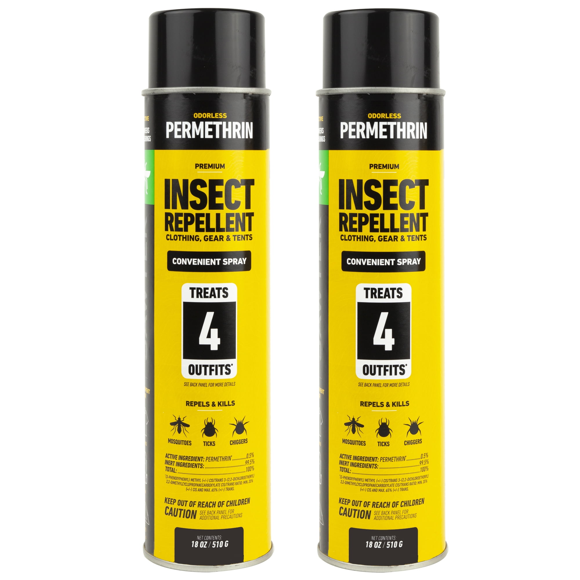 Sawyer Products SP6192 Premium Permethrin Clothing and Gear Insect Repellent Aerosol Spray, 18-Oz, Twin Pack