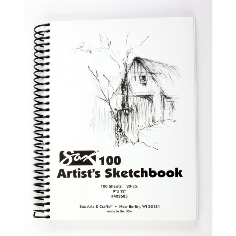 Incraftables Art Sketchbook (100 Pages). Hardcover Paper Pad (8.5” x 11”)  Art Sketch Book for Artist 