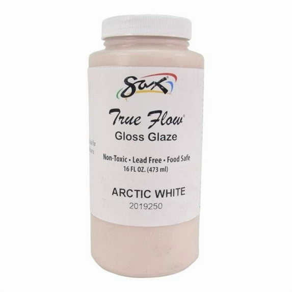 Sax 2019250 1 Pint True Flow Gloss Glaze, Arctic White