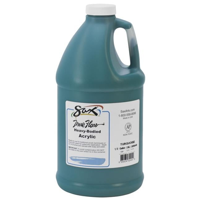 Sax 2019440 0.5 gal True Flow Heavy Body Acrylic Paint, Turquoise