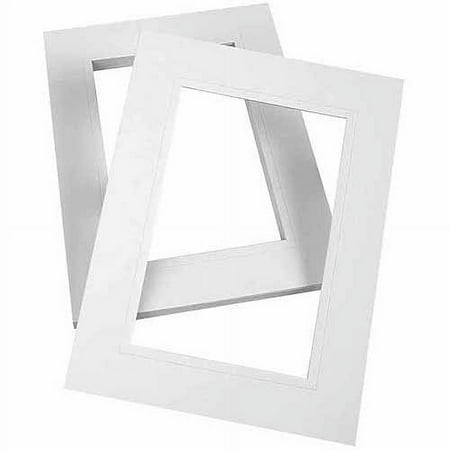 Sax 9 x 12 in. 14-Play Pre-Cut Show-Off Smooth Surfaced Mat Frame - White, Pack 12