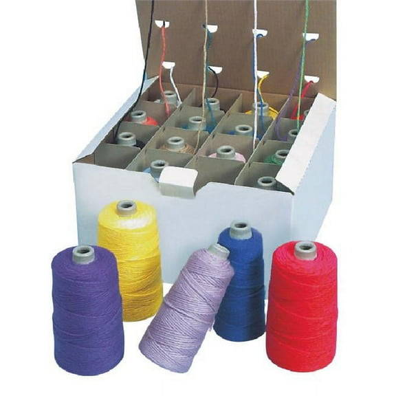 Sax Acrylic 4-Ply Double-Weight Yarn Cone Set, Dispenser Box, Assorted, 4 oz, Set of 16