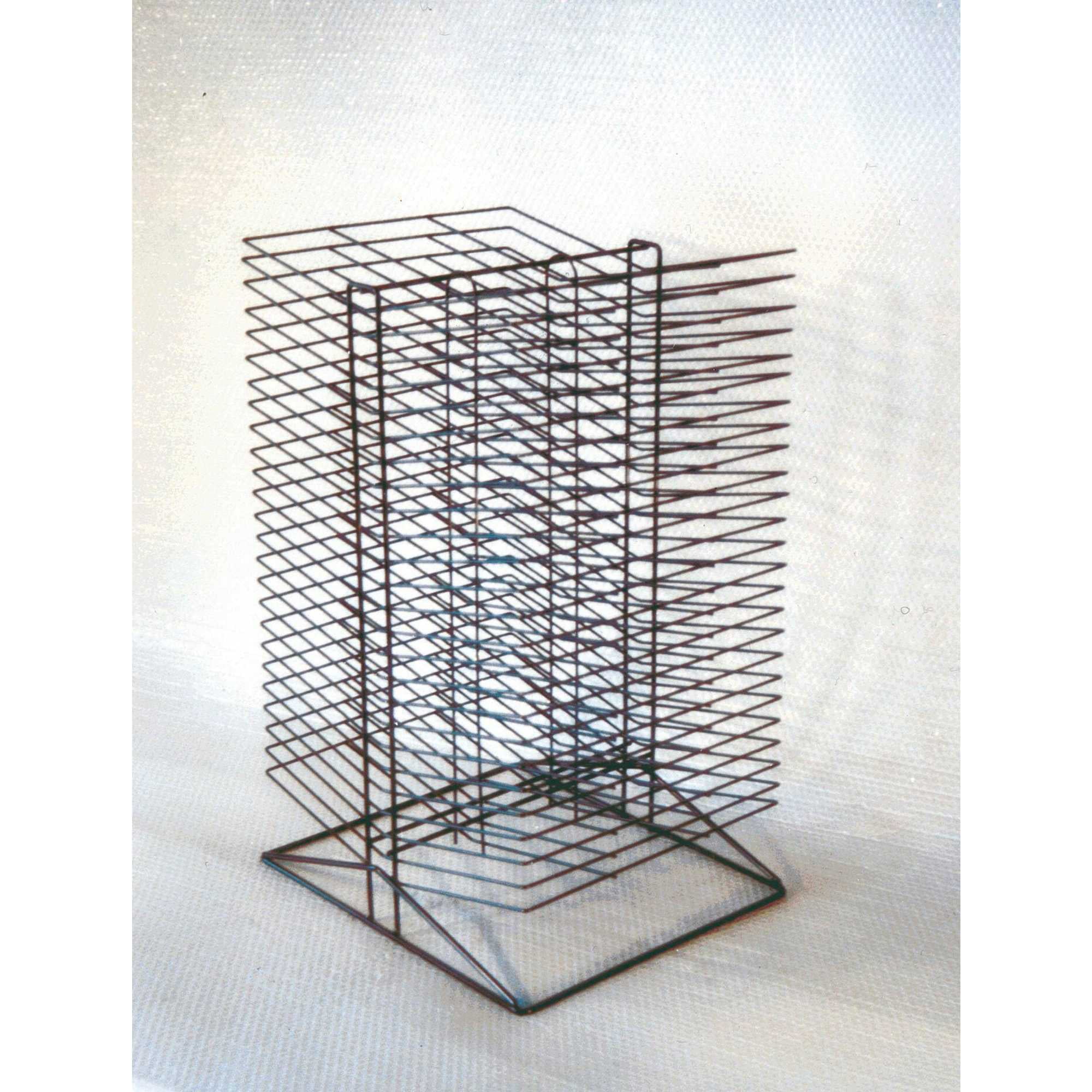 Black All-Steel Double Sided Wire Drying Rack with 50 Shelves