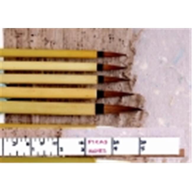 School Specialty Fine Brown Hair Bamboo Handle Watercolor Paint Brush - Size 4