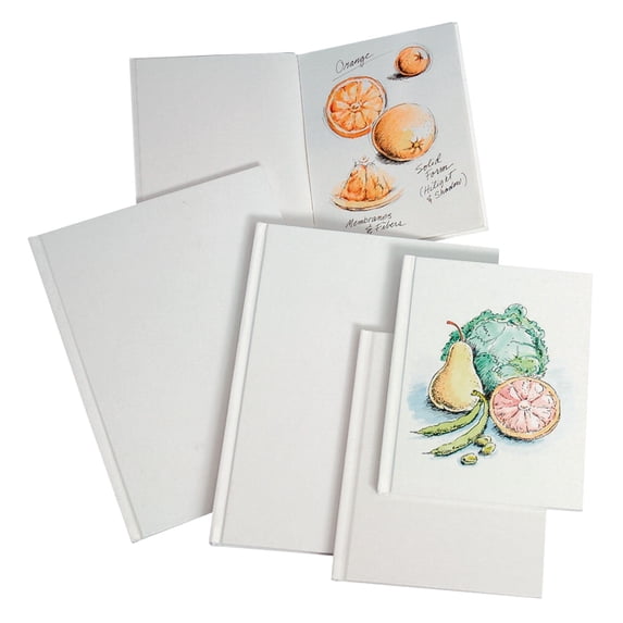 Sax Blanc Books, Hardcover, 6-1/2" x 8-1/4", 28 Sheets, White, Pack of 4
