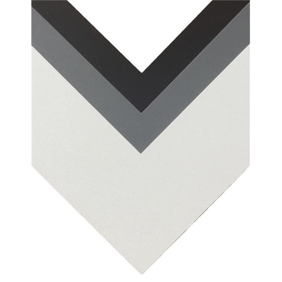 SAX 1537157 Die-Cut Mat Board, 8 x 10 in. Mid-Gray - Pack of 10