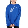 thumbnail image 1 of Sax - Girl's Word Art Crewneck Sweatshirt, 1 of 3