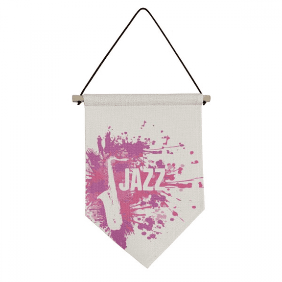 Sax Jazz Music Culture Pattern Canvas Flag Hanging Wall Art Decor Banner