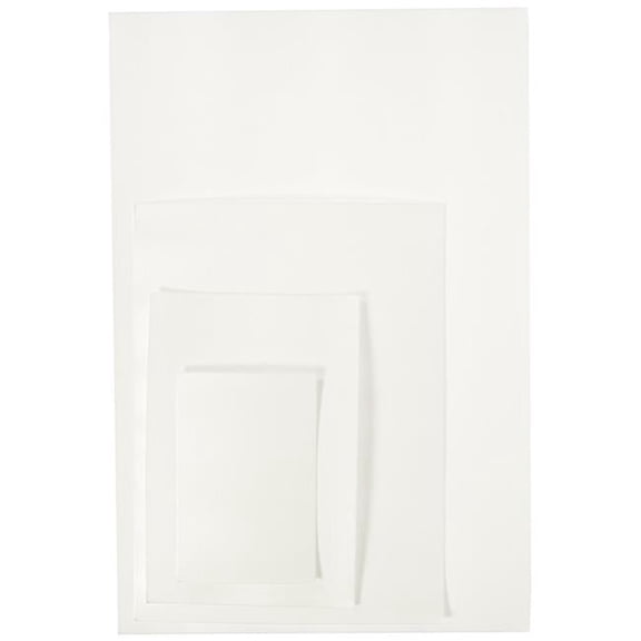 Sax Non-Toxic Printing Plate Classroom Pack, Assorted Size, Foam, White - Pack of 304